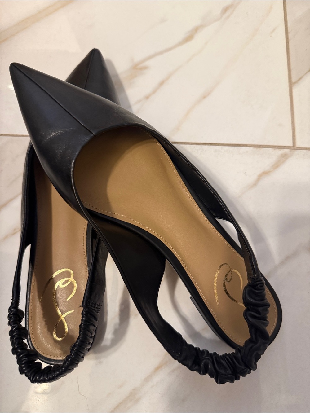 Sam Edelman Black pointed slip on shoes - Picture 2 of 4